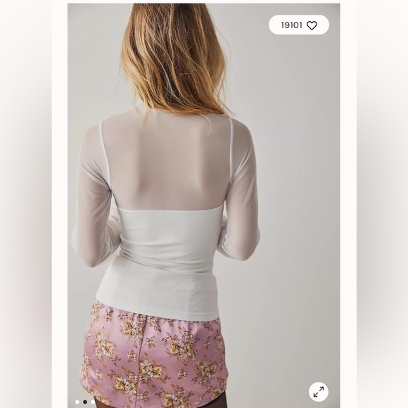 Free People Partially Mesh Long Sleeve Maroon Dark Red Size XS and S - Picture 9 of 10